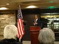 Jeff Bell leads the Pledge of Allegiance
