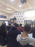 SILVAR president-elect Alan Barbic announces the Charitable Foundation scholarship award goes to Aditi Garg at Prospect High School's Senior Awards Night.