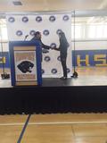 SILVAR President-elect Alan Barbic presents the Charitable Foundation scholarship award to Aditi Garg, a graduating senior from Prospect High School.