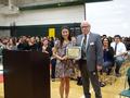 SILVAR President Bill Moody presented the Charitable Foundation scholarship award to Annacy Sampas, a graduating senior from Leigh High School.