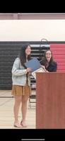 Menlo Park-Atherton District Chair Jasmine Lee presented the Charitable Foundation scholarship award to Emma Chiao, a graduating senior from Gunn High School.