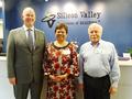 NAR Global Business Alliances Liaison Vicky Silvano was greeted by SILVAR Executive Officer Paul Cardus and President Bill Moody.