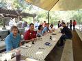 Some of the first comers enjoying with BBQ were Art Clark and Jimmy Kang.