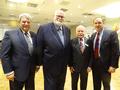 Left to right are SCCAOR President Kevin Cole, who served as co-host with Hilda Ramirez, State Senator Jim Beall, SILVAR President Bill Moody and Acting DRE Commissioner Daniel Sandri.