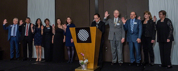 2019 SAMCAR Board of Directors swearing in with California Lieutenant Governor Eleni Kounalakis