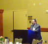 SILVAR President Alan Barbic greets REALTORS&reg; at the luncheon and informs them of the afternoon schedule.