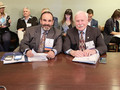 SILVAR President Alan Barbic and Past President Bill Moody with other REALTORS&reg; waiting for Assembly Member Marc Berman.