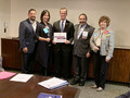 SAMCAR President Jesse Gutierrez, Amy Sung, Assemblyman Berman, SILVAR President Alan Barbic, Leannah Hunt