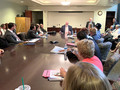 Senator Beall spoke about bills he has currently in committee, like one that will make financing available for construction of affordable housing (SB 5).