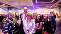 With C.A.R. President Jared Martin are SILVAR President Alan Barbic, NAR Director Leannah Hunt, C.A.R. Director for Life Phyllis Carmichael, Menlo Park-Atherton District Chair Jasmine Lee and Liz Doyle.