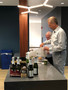SILVAR treasurer Jeff Bell and past president Bill Moody, who are members of the District, pour sparkling cider for members in celebration of the District's new tour meeting venue.