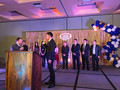 SILVAR President Alan Barbic administers the oath of office to 2019-2020 CAREA President Yuan Chang.