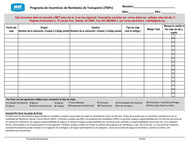 MST TRIPs Reimbursement Form (Spanish)