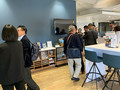 The Japanese visitors toured the new SILVAR office.