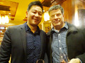 Yuan Chang (left), 2020 President of the Chinese American Real Estate Association, with Yuval Schwartz, a member of the Los Gatos-Saratoga District Council