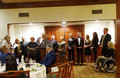 Jeanne Radsick administers the oath of office to Mary Kay Groth.