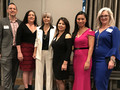 WCR 2020 SV leadership team with Jonathan Wyant, treasurer; Tracey McNeely, program director; Kimberly Allen, membership director; Lucy Ramos, secretary; Thuy Tran, president, with WCR State President Eilleen Oldroyd.