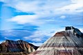 Red bands and clouds, Painted Desert, Arizona