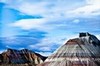 Red bands and clouds, Painted Desert, Arizona