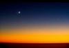 Twilight reveals the crescent moon (#1), Big Sur, California