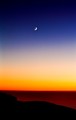 Twilight reveals the crescent moon (#2), Big Sur, California