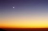 Twilight reveals the crescent moon (#4), Big Sur, California