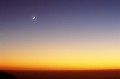 Twilight reveals the crescent moon (#4), Big Sur, California