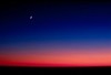 Twilight reveals the crescent moon (#5), Big Sur, California