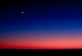 Twilight reveals the crescent moon (#5), Big Sur, California