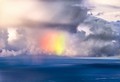 Ghost rainbow (horizontal) at sea, Big Sur, California