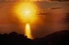 Searchlight sun paints a path (#2), Big Sur, California