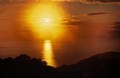Searchlight sun paints a path (#2), Big Sur, California