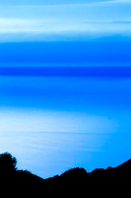 Dawn in deep blue (#2, vertical), Big Sur, California