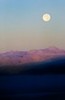Moonset at dawn (#1, vertical), Big Sur, California