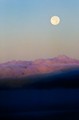 Moonset at dawn (#1, vertical), Big Sur, California