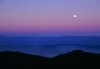 Moonset at dawn (#2, horizontal), Big Sur, California