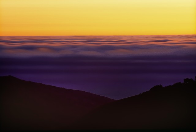 Big Sur sea, pastel twilight, California