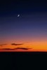 Crescent moon winks, Big Sur, California