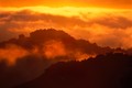 Golden clouds over Big Sur, California