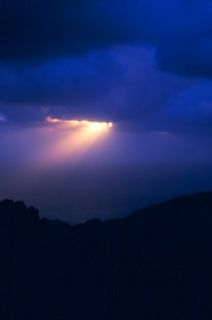 The sun flares... Big Sur, California