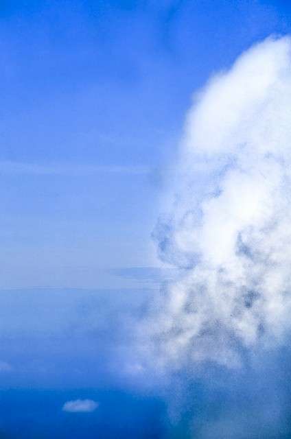 White clouds after storm, Big Sur, California