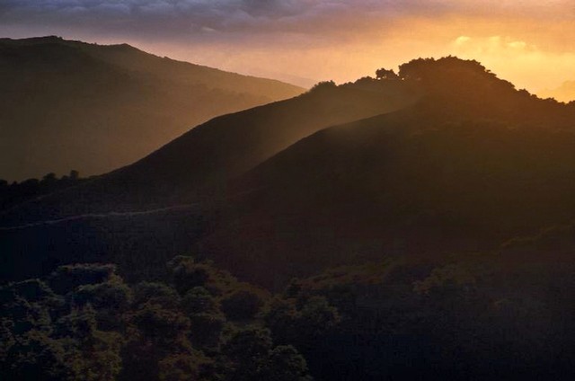 Santa Lucia Mountains aglow, Big Sur, California