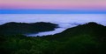 Fog floods Palo Colorado Canyon, Big Sur, California