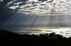 Serious god's-rays (#3, horizontal)... Big Sur, California