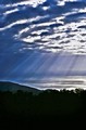Serious god's-rays (#4, vertical)... Big Sur, California
