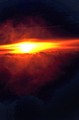 Sun like a supernova (#4, vertical)... Big Sur, California