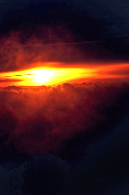 Sun like a supernova (#4, vertical)... Big Sur, California