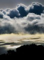 Cloudbank over silver/gold sea (#2, vertical), Big Sur, California