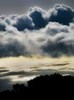Cloudbank over silver/gold sea (#2, vertical), Big Sur, California