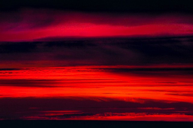 Twilight-flames over the Pacific (#1), Big Sur, California